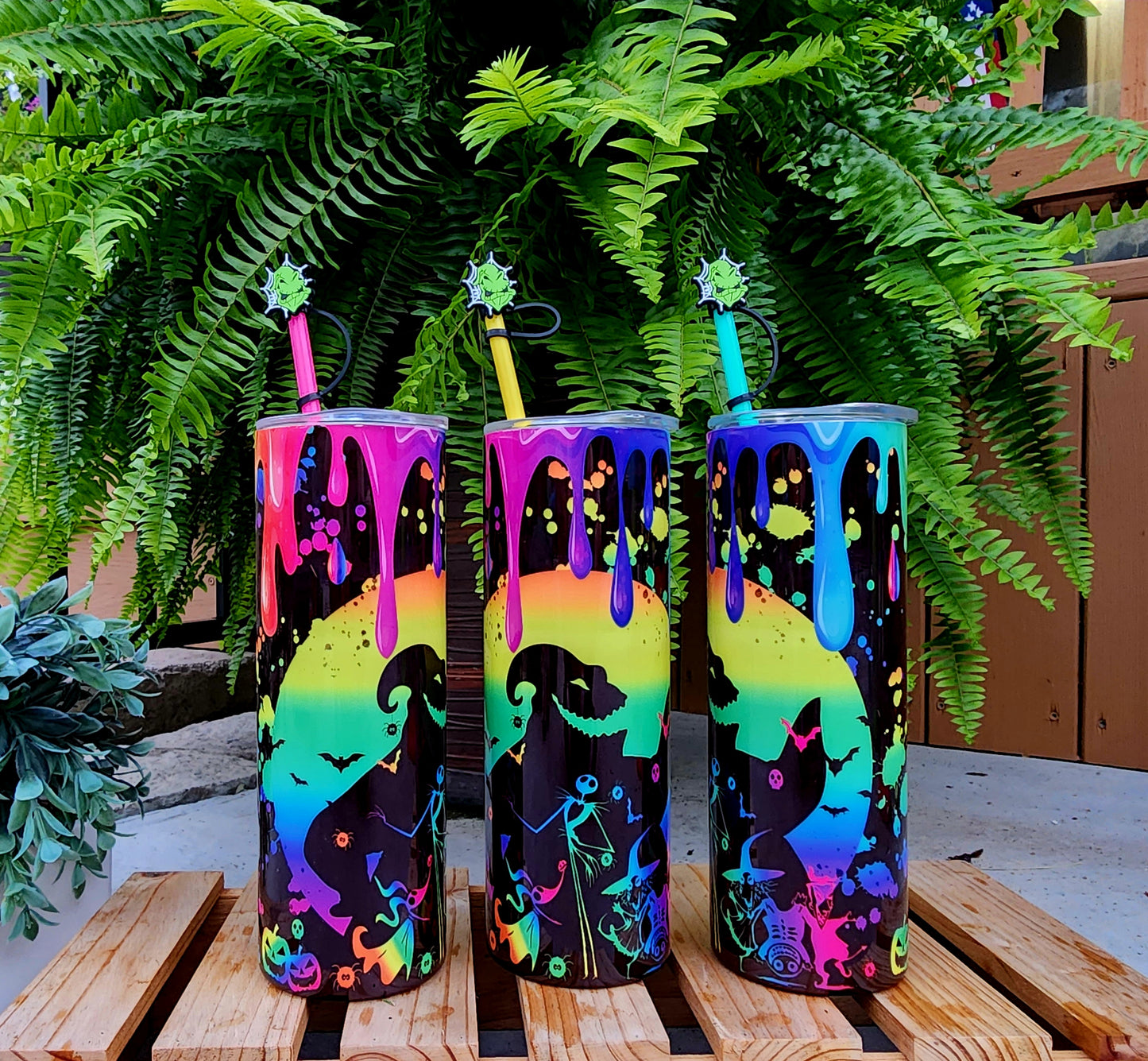 20oz Oggie Boogie NBC Halloween Stainless Steel Double Walled Tumbler W/charm