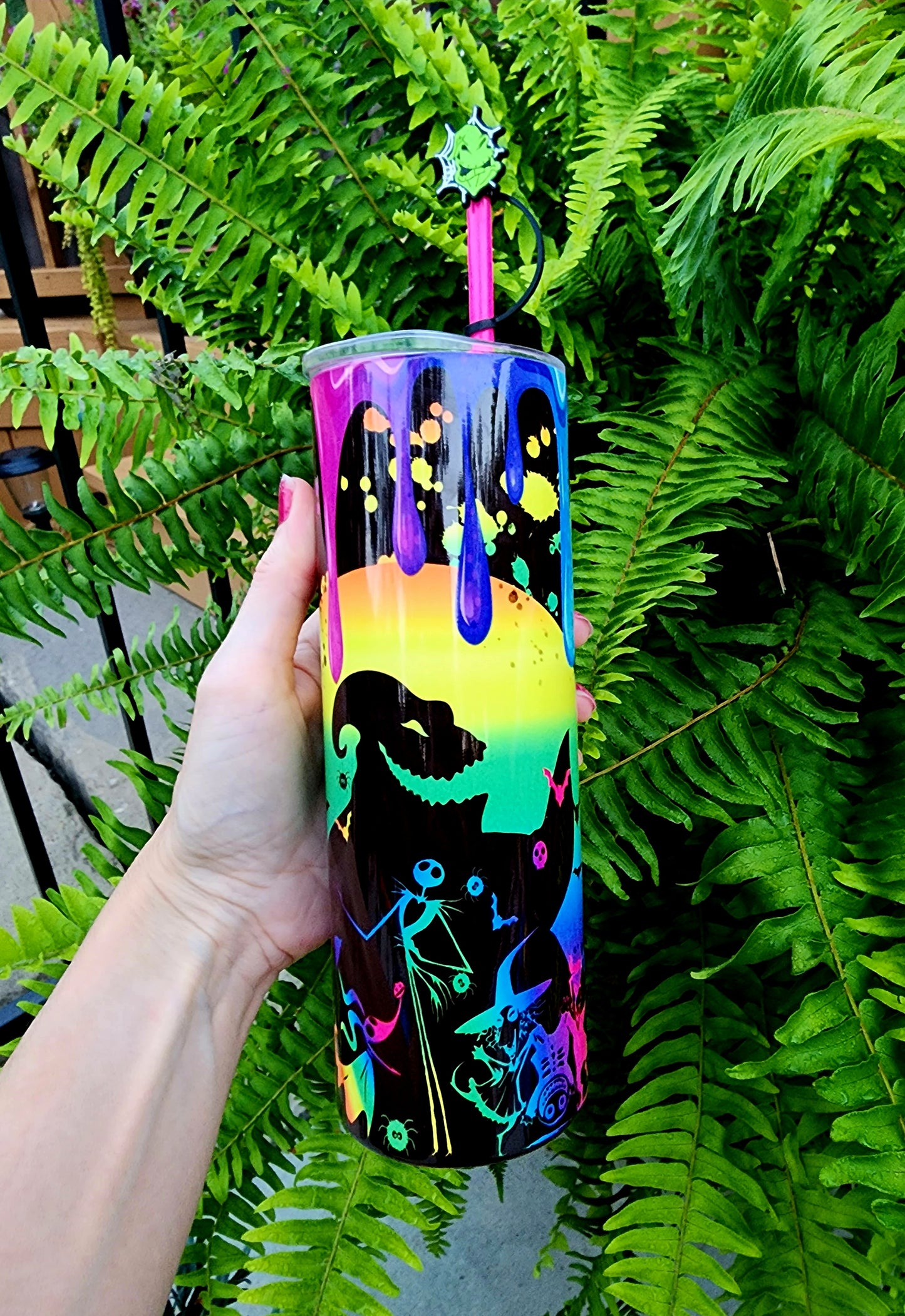 20oz Oggie Boogie NBC Halloween Stainless Steel Double Walled Tumbler W/charm