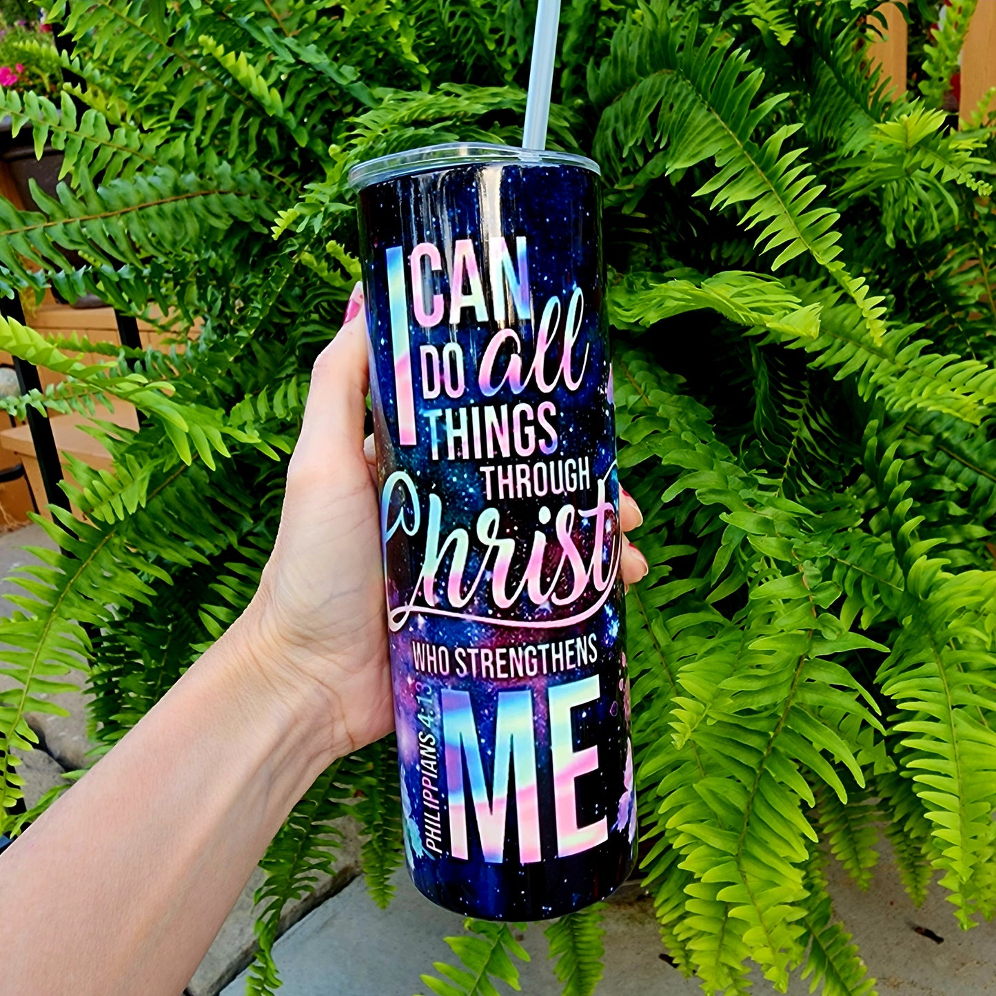 20oz I Can Do All Things Through Christ Stainless Steel Double Walled Tumbler