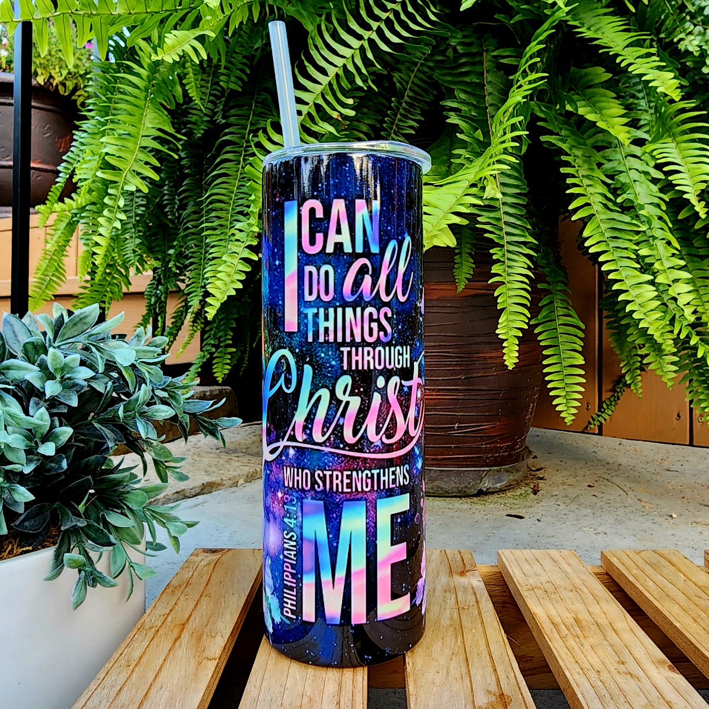 20oz I Can Do All Things Through Christ Stainless Steel Double Walled Tumbler