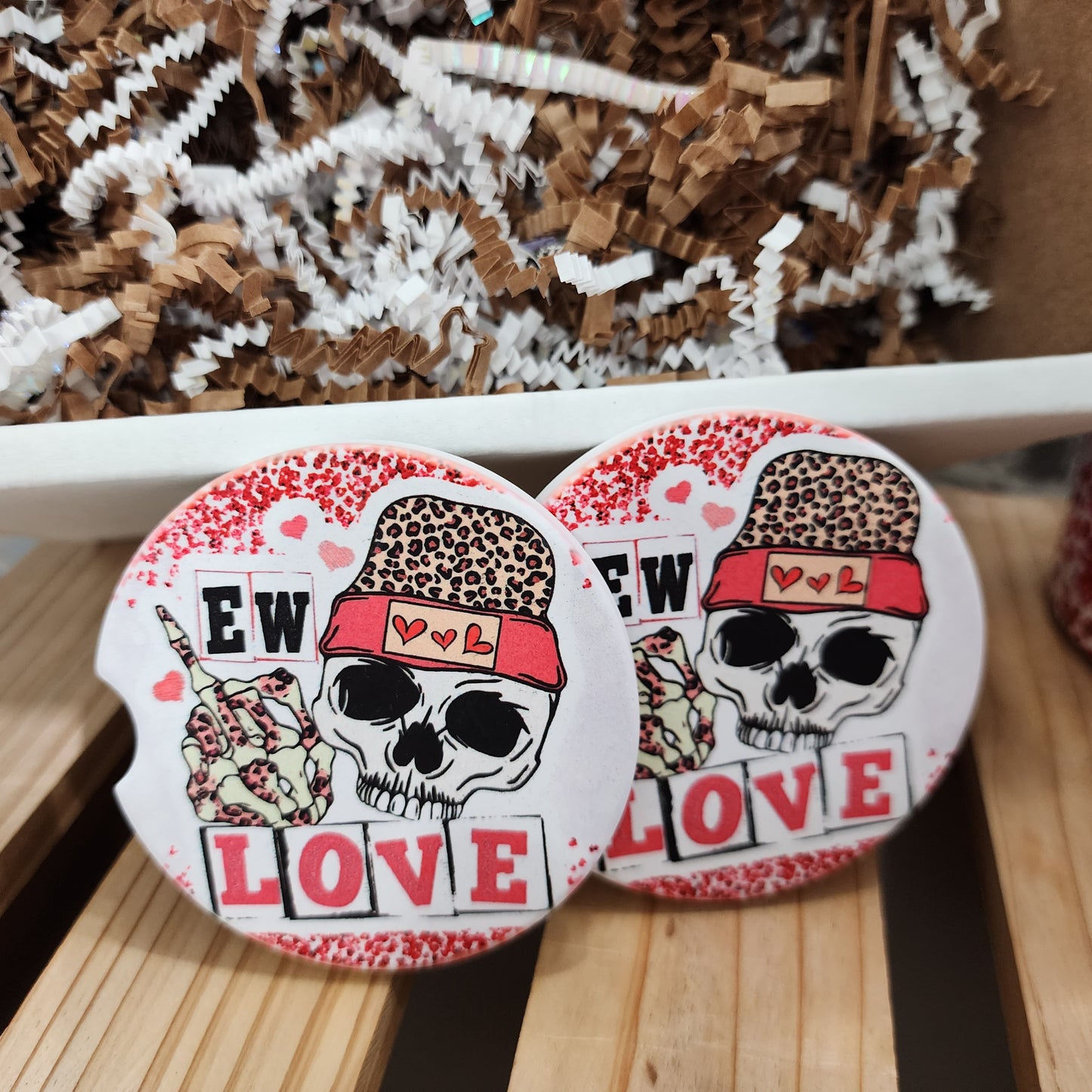 20oz EW LOVE, Valentine Gift Box Set (Tumbler, Car Coasters & Keychain)