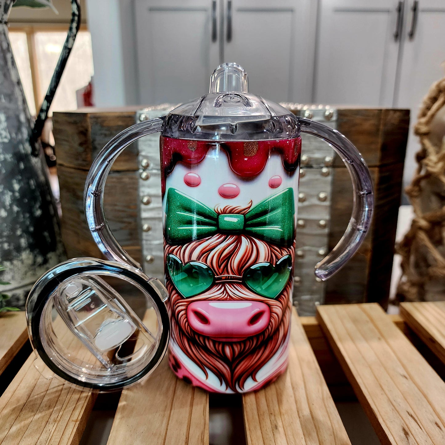 20oz Mama & 12oz Minin Cool Girl Highland Cow Stainless Steel Set