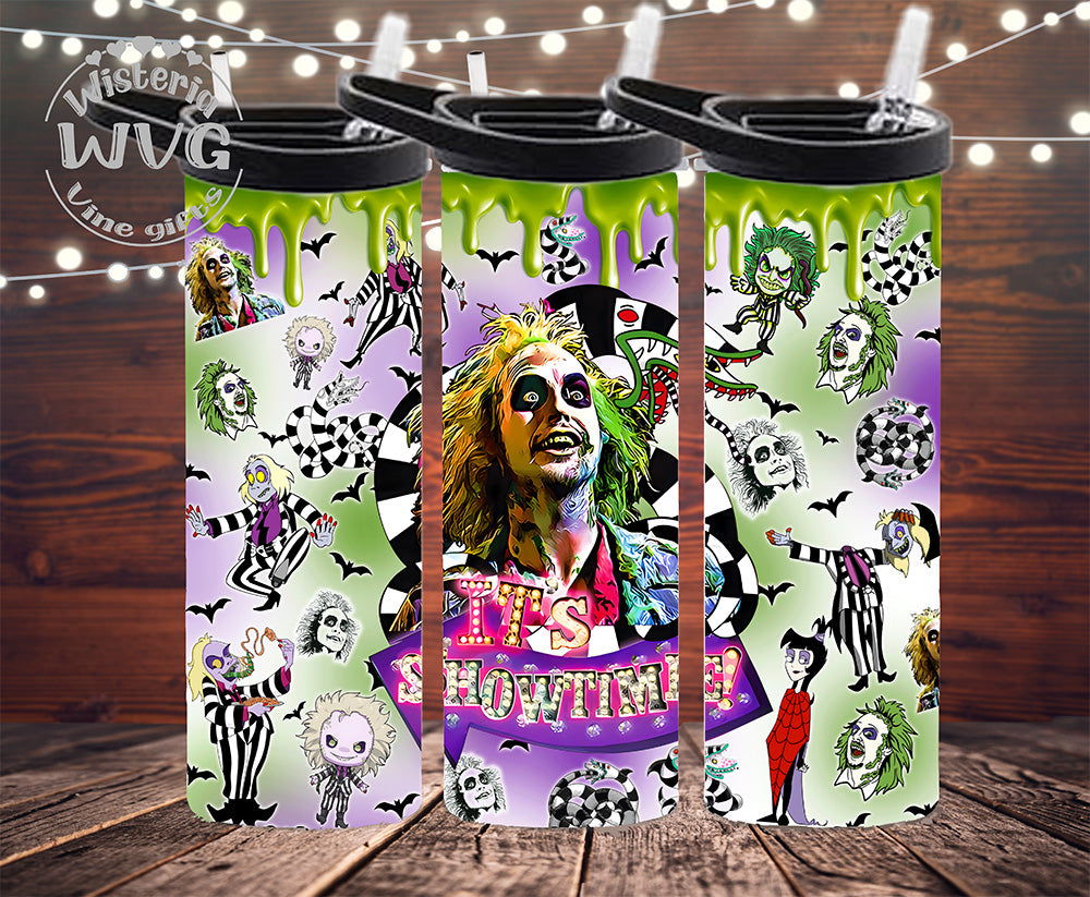 Beetlejuice Green Drip Stainless Steel Double Walled Tumbler