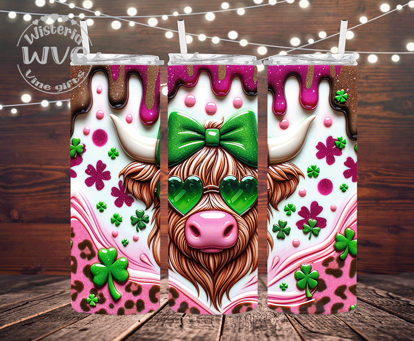 20oz Mama & 12oz Minin Cool Girl Highland Cow Stainless Steel Set