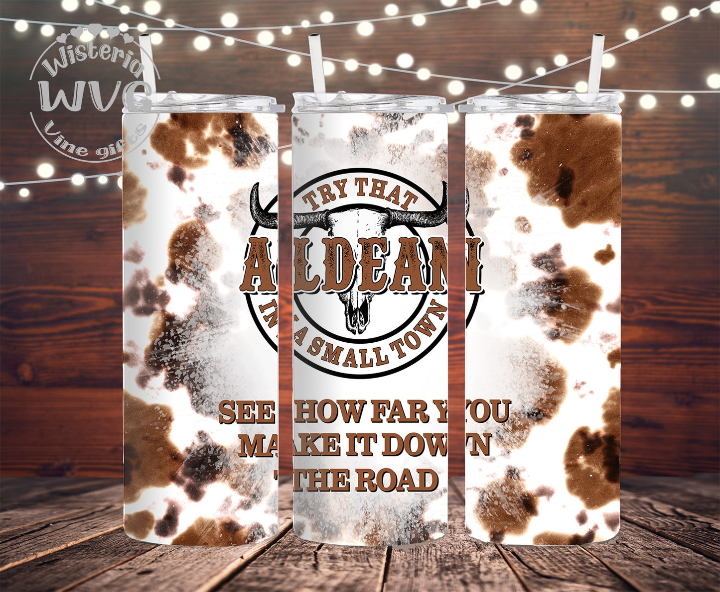 20oz Jason Aldean Stainless Steel Double Walled Tumbler w/clear straw