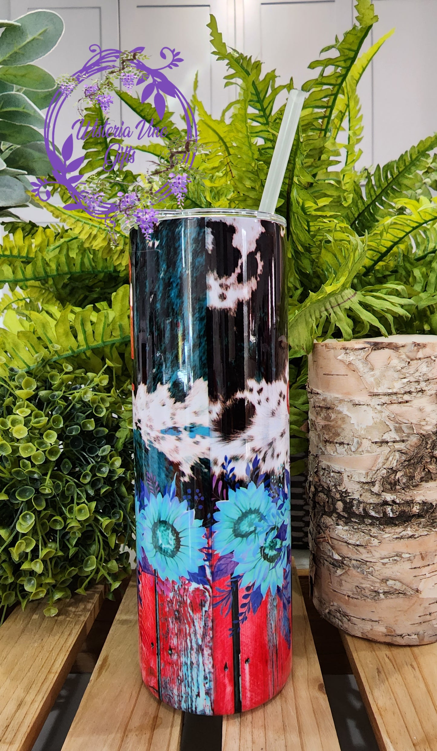 20oz Carhartt Pink Sunflowers Stainless Steel Double Walled Tumbler (w/pink straw and topper)