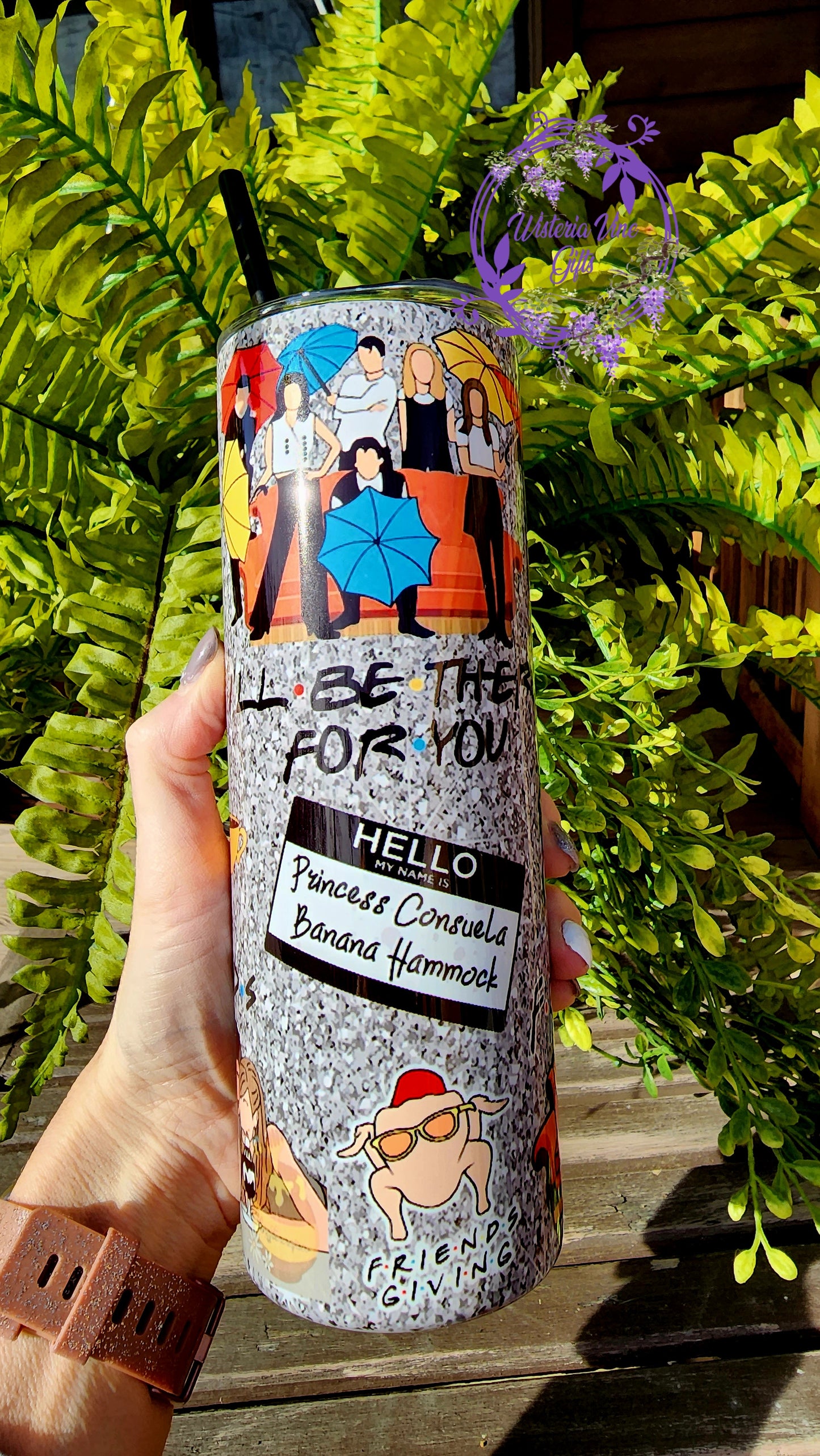 20oz FRIENDS Silver Collage Stainless Steel Double Walled Tumbler (Gift Box Set)