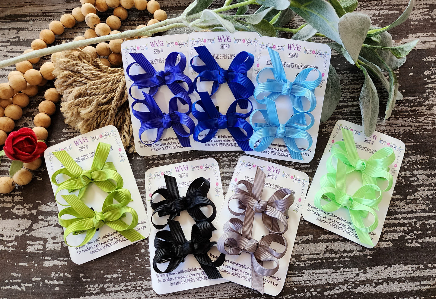 3/8" Grossgrain Pony Sets