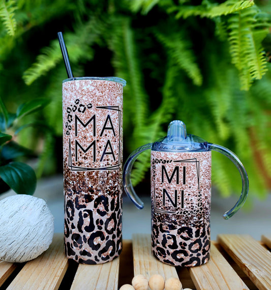20oz Mama & 12oz Mini Sippy Stainless Steel Tumbler Set