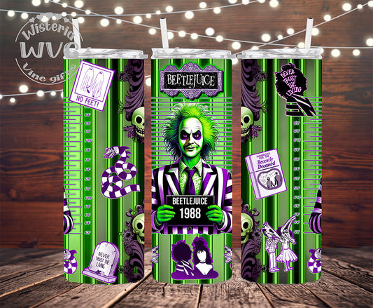 Beetlejuice Mug Shot Stainless Steel Double Walled Tumbler