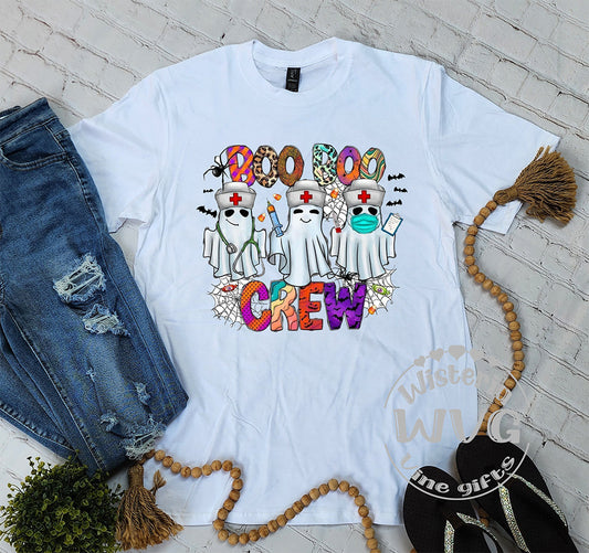 Boo Boo Crew Halloween Nurses T-shirt