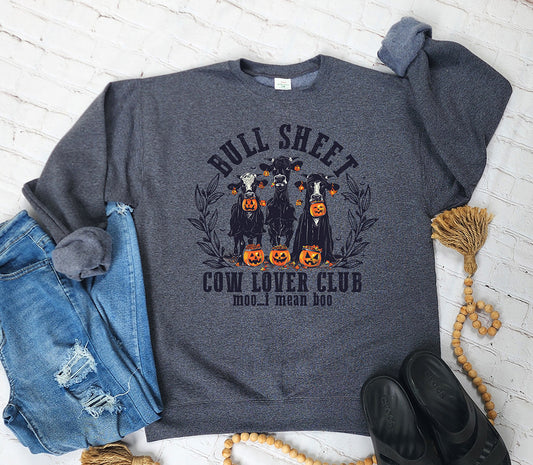 Bull Sheet Cow Lover Club Hanes Ecosmart Crewneck Sweatshirt