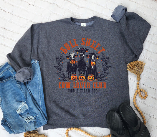 Bull Sheet Cow Lover Club Hanes Ecosmart Crewneck Sweatshirt