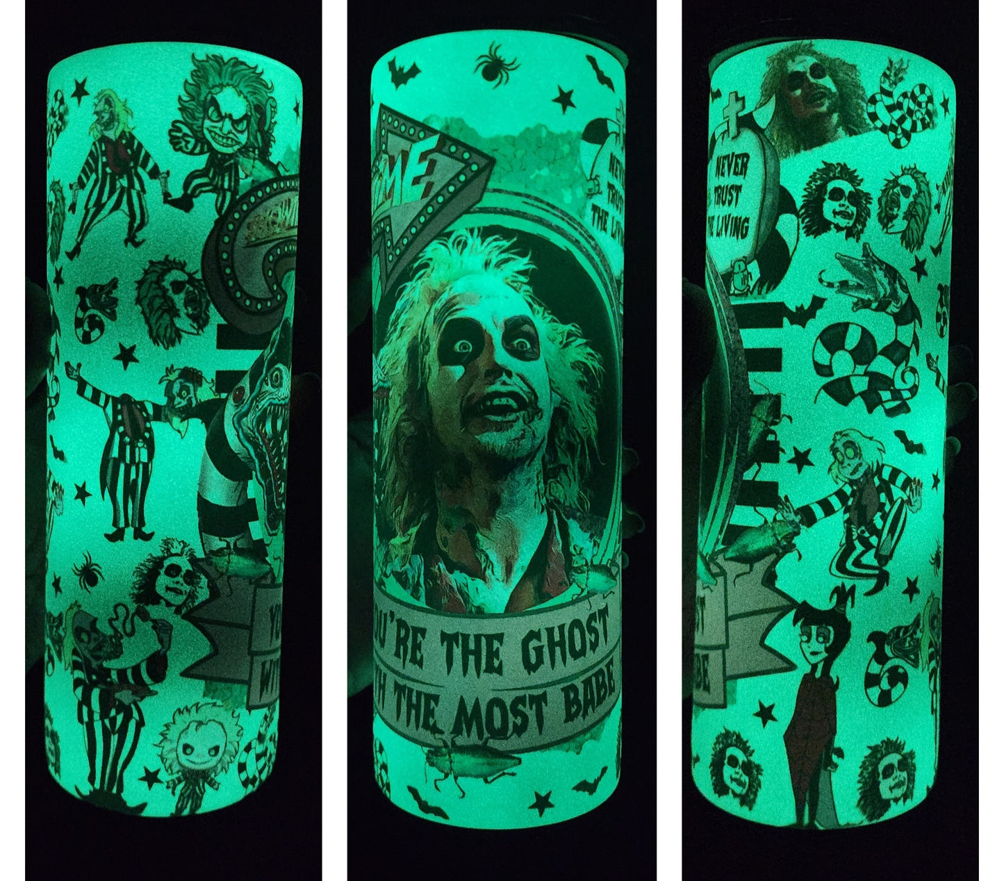 20oz Beetlejuice Stripes Stainless Steel Double Walled Tumbler