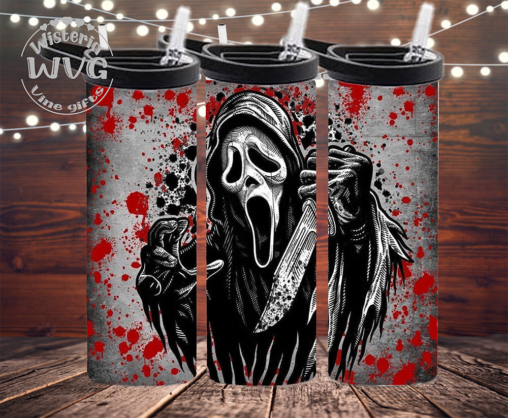 20oz Halloween Ghost Face Stainless Steel Double Walled Tumbler
