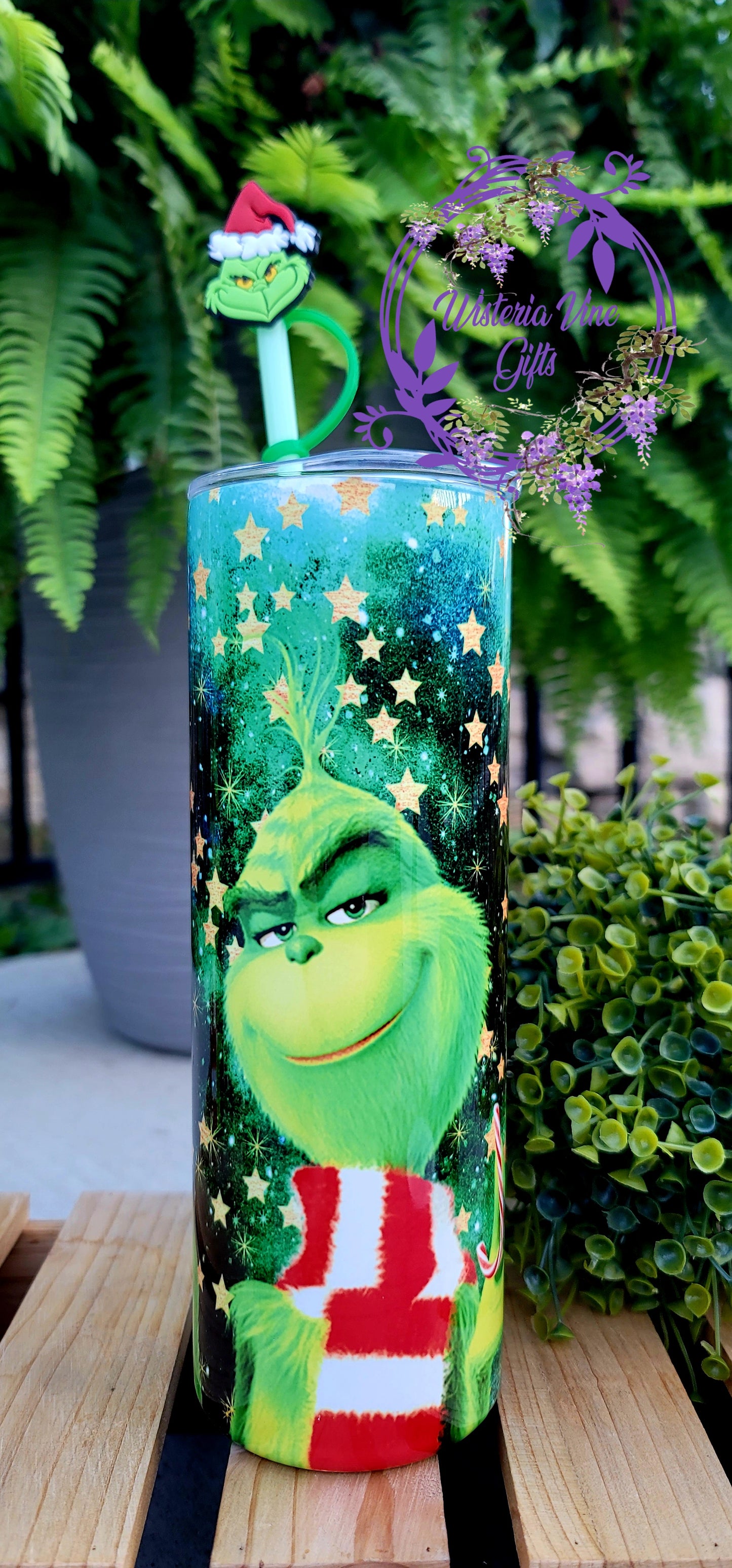 20oz Grinch Stars Tumbler Christmas Gift Box Set