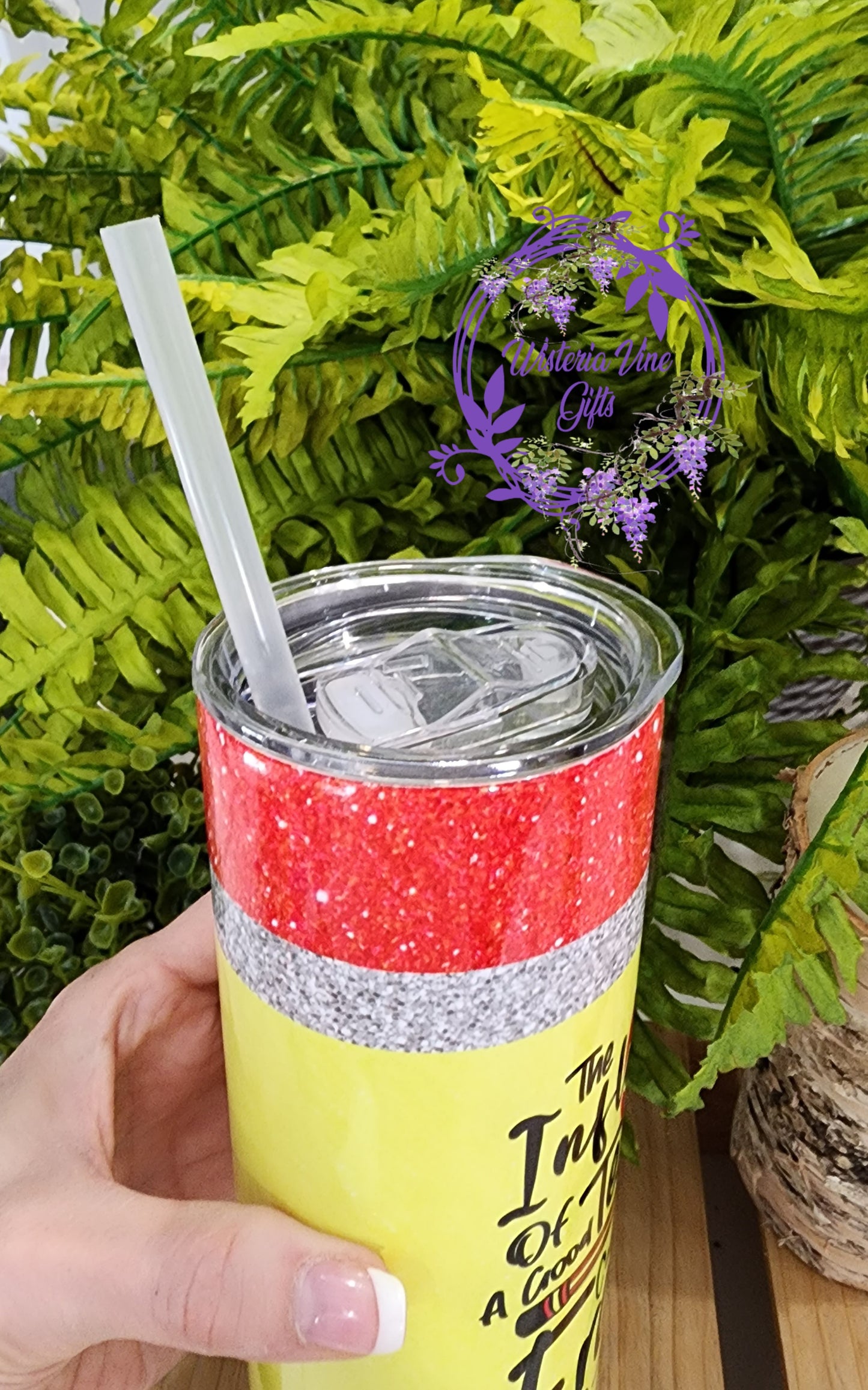 20oz The Influence of a Good Teacher Stainless Steel Double Walled Tumbler (w/clear plastic straw)