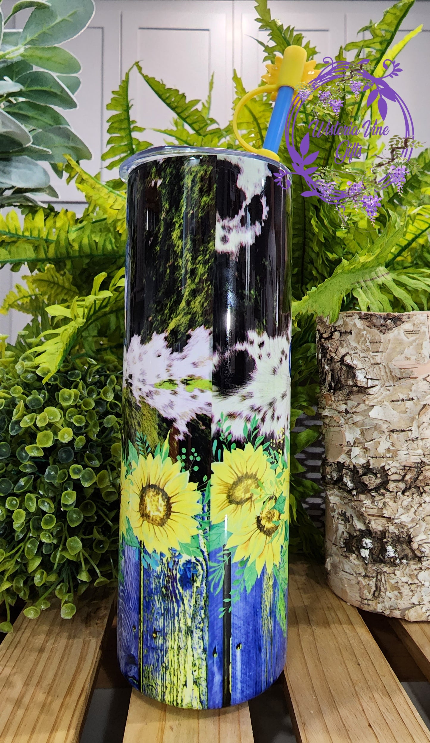 20oz Blue Carhartt n Sunflowers Stainless Steel Double Walled Tumbler