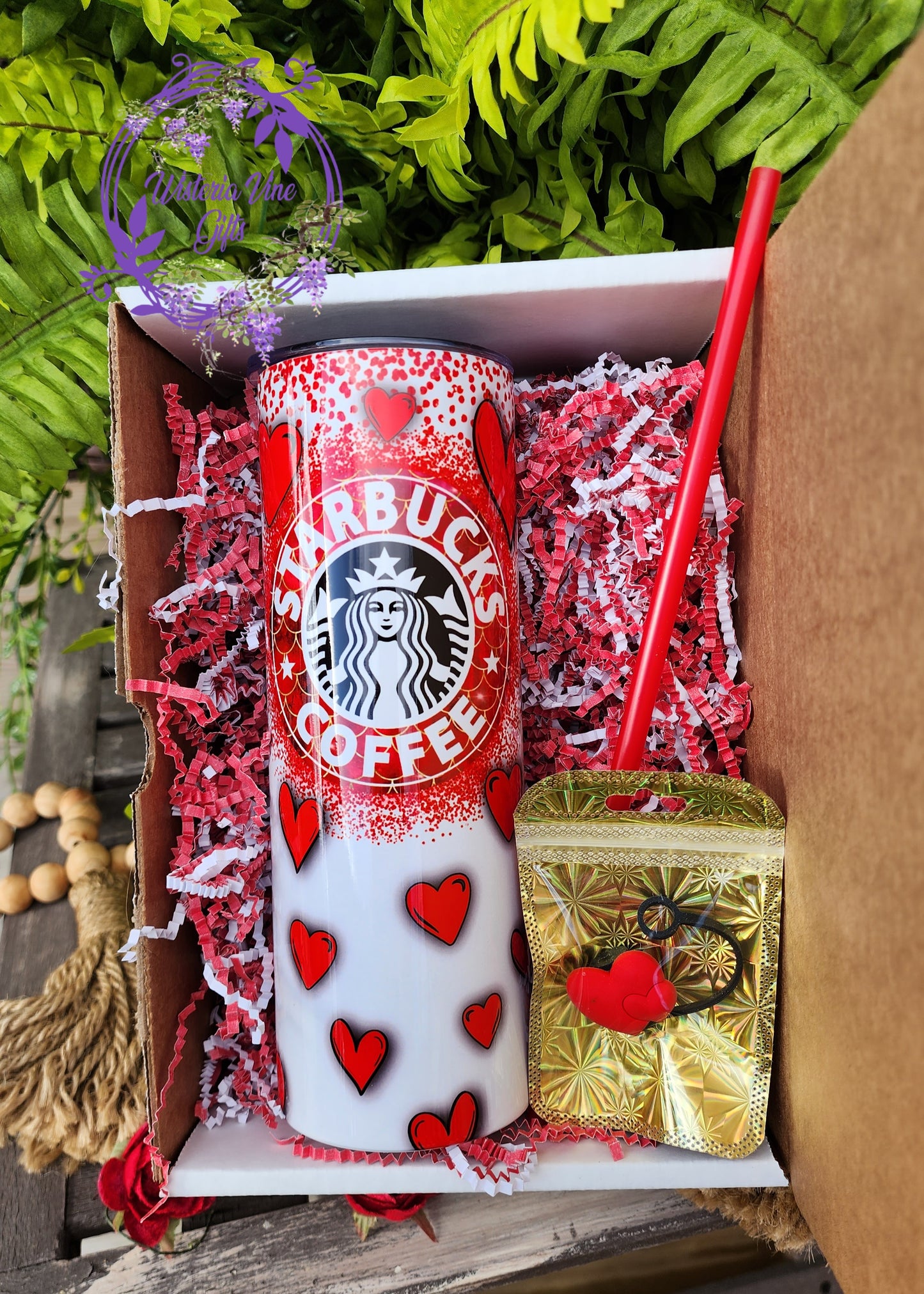20oz Coffee Lovers, Starbucks, Valentines Stainless Steel Double Walled Tumbler (Gift Box Set)